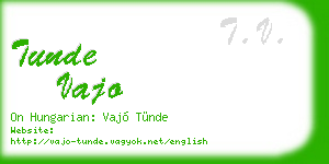 tunde vajo business card